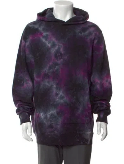 Pre-owned Ovadia & Sons Tie-dye Print Crew Neck Pullover In Purple