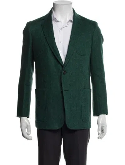 Pre-owned Ovadia & Sons Wool Blazer In Green
