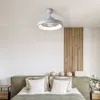 Oval Air Loren 20" Modern Contemporary 6-speed Metal Mobile-app/remote-controlled Dimmable Smart Int In White