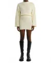 Oval Square Dot Knitted Mini Skirt In Off White In White
