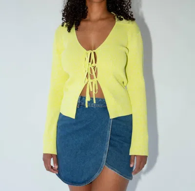 Oval Square Osadel Cardigan In Yellow