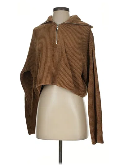 Pre-owned Oval Square Pullover Sweater In Brown