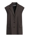 Oval Square Woman Blazer Brown Size L Recycled Polyester, Viscose, Elastane In Brown