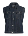 Oval Square Woman Denim Outerwear Blue Size L Cotton In Blue