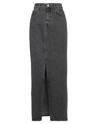 Oval Square Woman Denim Skirt Black Size L Organic Cotton