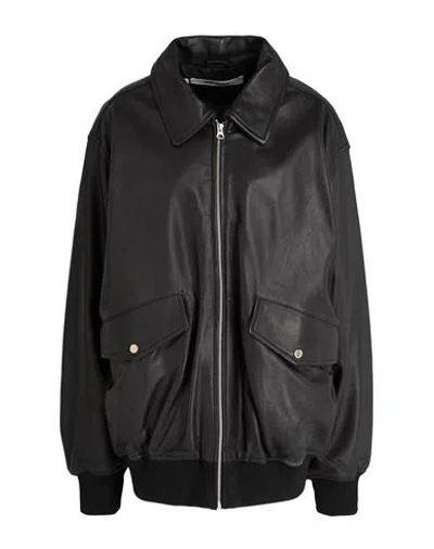 Oval Square Woman Jacket Black Size L Lambskin