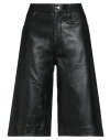 Oval Square Woman Shorts & Bermuda Shorts Black Size L Lambskin In Black