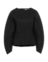 Oval Square Woman Top Black Size L Polyester In Black