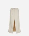 Oval Square Wonder Maxi Skirt In White