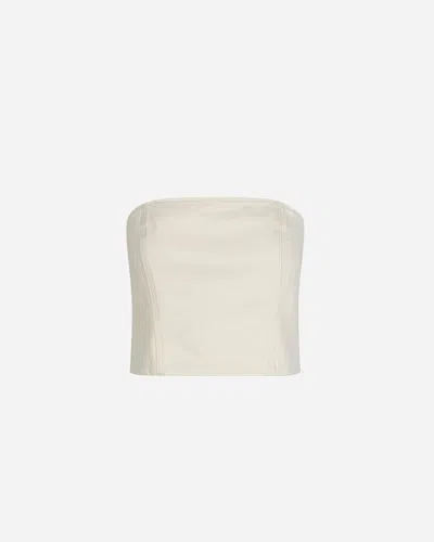 Oval Square Wonder Top In White