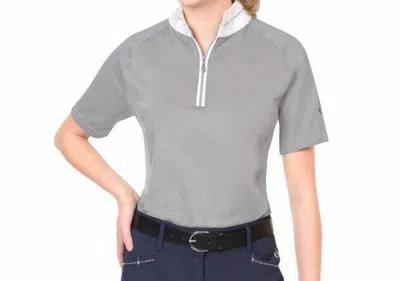 Ovation Elegance Sparkle Short Sleeve Shirt In Gray