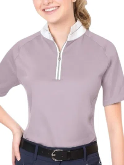 Ovation Elegance Sparkle Short Sleeve Shirt In Lavender In Purple