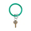 Oventure Leather Big O Key Ring In Emerald In Gold