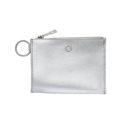 Oventure Leather Ossential Card Case In Quicksilver In Multi
