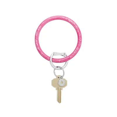 Oventure Resin Big O Key Ring In Pink Topaz In Multi