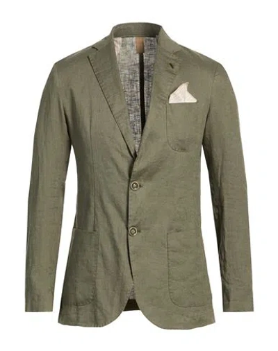 Over-d Over/d Man Blazer Military Green Size 40 Linen