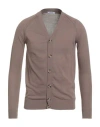 Over-d Over/d Man Cardigan Taupe Size L Cotton