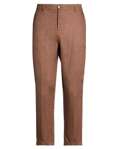 Over-d Over/d Man Pants Brown Size 36 Linen