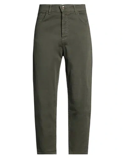 Over-d Over/d Man Pants Military Green Size 32 Cotton, Elastane