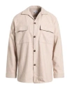 Over-d Over/d Man Shirt Ivory Size Xl Polyester, Viscose, Wool In Neutral