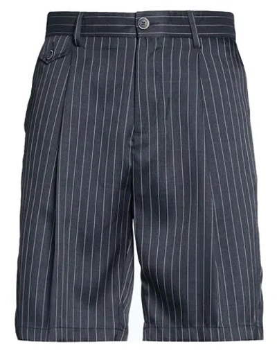 Over-d Over/d Man Shorts & Bermuda Shorts Midnight Blue Size 34 Polyester, Viscose In Black