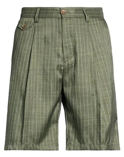 Over-d Over/d Man Shorts & Bermuda Shorts Military Green Size 34 Polyester, Viscose