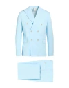 Over-d Over/d Man Suit Sky Blue Size 40 Polyester, Viscose, Elastane In Blue