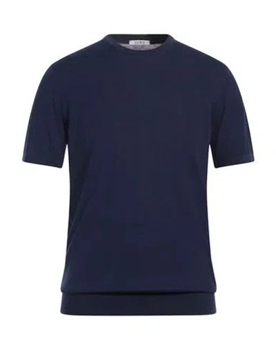 Over-d Over/d Man Sweater Navy Size Xl Cotton In Blue