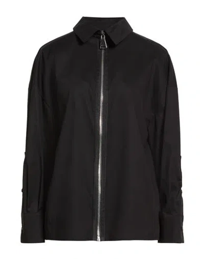 Over-d Over/d Woman Shirt Black Size 2 Cotton, Polyamide, Elastane In Brown