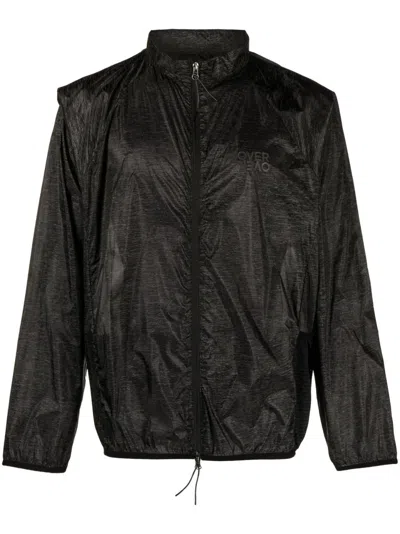 Over Over Black Reflective Track Jacket In Black Rain