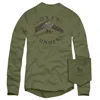 Over Under Men's Custom Built Long Sleeve Tee In Moss In Pink