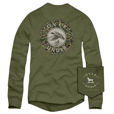 Over Under Men's Mallard Shoot Ii Long Sleeve Tee In Moss In Pink