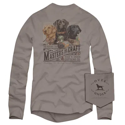Over Under Unisex - Masters Of Their Craft Long Sleeve T-shirt In Driftwood In White