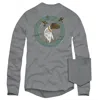 Over Under Unisex - Pointer Hunting Quail Long Sleeve T-shirt In Hurricane In Multi