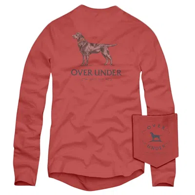 Over Under Unisex - Sketched Logo Long Sleeve T-shirt In Brick In Red