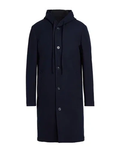 Over-d Over/d Man Coat Navy Size 44 Polyester In Blue