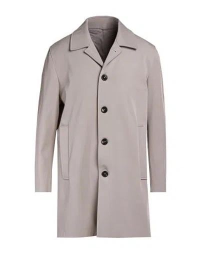 Over-d Over/d Man Overcoat & Trench Coat Grey Size 42 Polyester, Elastane