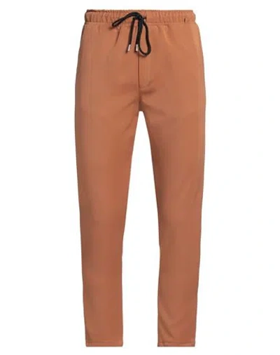 Over-d Over/d Man Pants Brown Size L Polyester, Viscose, Elastane