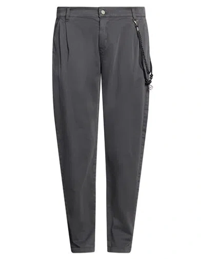 Over-d Over/d Man Pants Charcoal Size 32 Cotton, Elastane In Gray