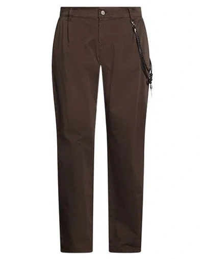 Over-d Over/d Man Pants Dark Brown Size 36 Cotton, Elastane