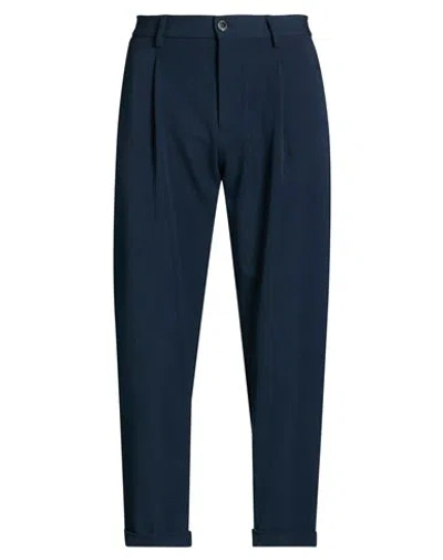 Over-d Over/d Man Pants Navy Size 32 Polyester, Viscose, Elastane In Blue