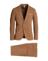 Over-d Over/d Man Suit Camel Size 36 Polyester, Viscose, Elastane In Brown