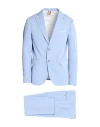Over-d Over/d Man Suit Light Blue Size 44 Polyester, Viscose, Elastane