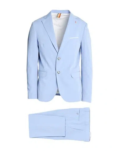 Over-d Over/d Man Suit Light Blue Size 44 Polyester, Viscose, Elastane