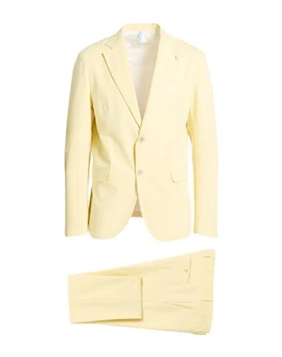 Over-d Over/d Man Suit Pastel Yellow Size 40 Polyester, Viscose, Elastane