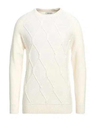 Over-d Over/d Man Sweater Ivory Size L Acrylic, Wool In White