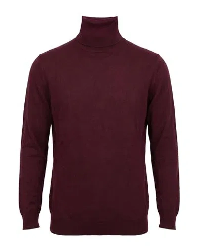 Over-d Over/d Man Turtleneck Burgundy Size Xxl Viscose, Nylon In Black