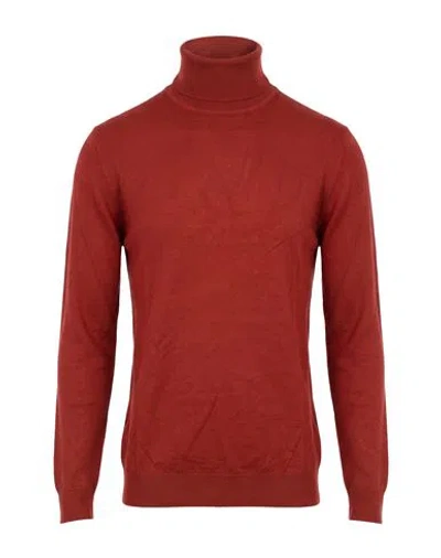 Over-d Over/d Man Turtleneck Rust Size Xxl Viscose, Nylon In Burgundy