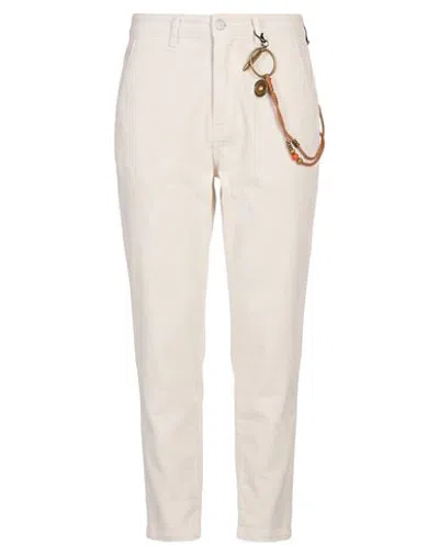 Over-d Over/d Woman Pants Ivory Size 6 Cotton In White