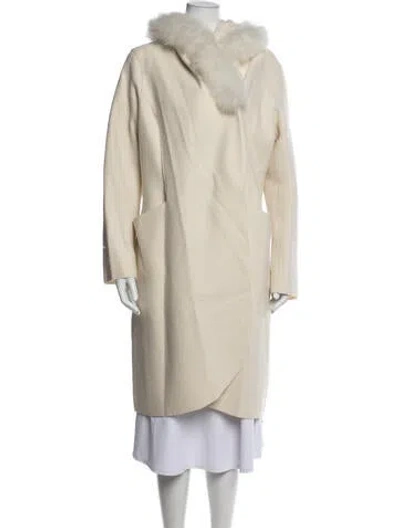 Pre-owned Overland Alpaca Coat In Neutrals